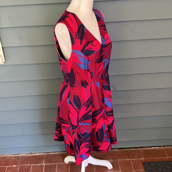 Draper James V-Neck Pleated A-Line Cocktail Dress Size 10 - Picture 7 of 8